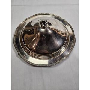 Silver Plate Covered Serving Dish Bowl With Lid #1450 E.P.N.S.
